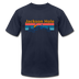 Jackson Hole, Wyoming T-Shirt - Retro Mountain & Birds Unisex Jackson Hole T Shirt - navy