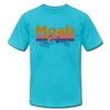 Moab, Utah T-Shirt - Retro Mountain & Birds Unisex Moab T Shirt - turquoise