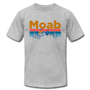 Moab, Utah T-Shirt - Retro Mountain & Birds Unisex Moab T Shirt - heather gray