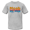 Moab, Utah T-Shirt - Retro Mountain & Birds Unisex Moab T Shirt - heather gray