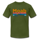Moab, Utah T-Shirt - Retro Mountain & Birds Unisex Moab T Shirt - olive