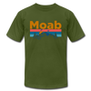 Moab, Utah T-Shirt - Retro Mountain & Birds Unisex Moab T Shirt - olive