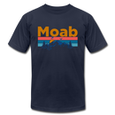 Moab, Utah T-Shirt - Retro Mountain & Birds Unisex Moab T Shirt - navy