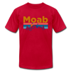 Moab, Utah T-Shirt - Retro Mountain & Birds Unisex Moab T Shirt - red