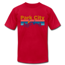 Park City, Utah T-Shirt - Retro Mountain & Birds Unisex Park City T Shirt - red