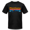 Montana T-Shirt - Retro Mountain & Birds Unisex Montana T Shirt - black