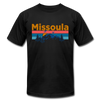 Missoula, Montana T-Shirt - Retro Mountain & Birds Unisex Missoula T Shirt - black