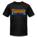 Missoula, Montana T-Shirt - Retro Mountain & Birds Unisex Missoula T Shirt - black
