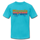 Missoula, Montana T-Shirt - Retro Mountain & Birds Unisex Missoula T Shirt - turquoise