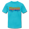 Missoula, Montana T-Shirt - Retro Mountain & Birds Unisex Missoula T Shirt - turquoise