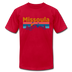 Missoula, Montana T-Shirt - Retro Mountain & Birds Unisex Missoula T Shirt - red
