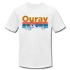 Ouray, Colorado T-Shirt - Retro Mountain & Birds Unisex Ouray T Shirt - white