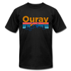 Ouray, Colorado T-Shirt - Retro Mountain & Birds Unisex Ouray T Shirt - black