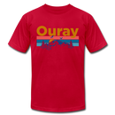 Ouray, Colorado T-Shirt - Retro Mountain & Birds Unisex Ouray T Shirt - red