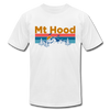 Mt Hood, Oregon T-Shirt - Retro Mountain & Birds Unisex Mt Hood T Shirt - white