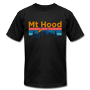 Mt Hood, Oregon T-Shirt - Retro Mountain & Birds Unisex Mt Hood T Shirt - black