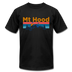 Mt Hood, Oregon T-Shirt - Retro Mountain & Birds Unisex Mt Hood T Shirt - black