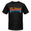 Mt Hood, Oregon T-Shirt - Retro Mountain & Birds Unisex Mt Hood T Shirt - black