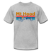 Mt Hood, Oregon T-Shirt - Retro Mountain & Birds Unisex Mt Hood T Shirt - heather gray