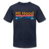 Mt Hood, Oregon T-Shirt - Retro Mountain & Birds Unisex Mt Hood T Shirt - navy