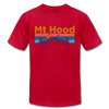 Mt Hood, Oregon T-Shirt - Retro Mountain & Birds Unisex Mt Hood T Shirt - red
