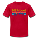 Mt Hood, Oregon T-Shirt - Retro Mountain & Birds Unisex Mt Hood T Shirt - red