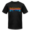 North Carolina T-Shirt - Retro Mountain & Birds Unisex North Carolina T Shirt - black
