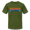 North Carolina T-Shirt - Retro Mountain & Birds Unisex North Carolina T Shirt