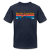 North Carolina T-Shirt - Retro Mountain & Birds Unisex North Carolina T Shirt - navy
