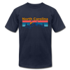 North Carolina T-Shirt - Retro Mountain & Birds Unisex North Carolina T Shirt - navy