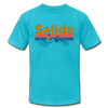 Salida, Colorado T-Shirt - Retro Mountain & Birds Unisex Salida T Shirt - turquoise