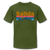 Salida, Colorado T-Shirt - Retro Mountain & Birds Unisex Salida T Shirt - olive