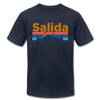 Salida, Colorado T-Shirt - Retro Mountain & Birds Unisex Salida T Shirt - navy