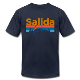 Salida, Colorado T-Shirt - Retro Mountain & Birds Unisex Salida T Shirt - navy