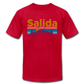 Salida, Colorado T-Shirt - Retro Mountain & Birds Unisex Salida T Shirt - red