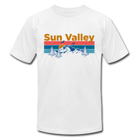 Sun Valley, Idaho T-Shirt - Retro Mountain & Birds Unisex Sun Valley T Shirt - white
