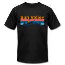 Sun Valley, Idaho T-Shirt - Retro Mountain & Birds Unisex Sun Valley T Shirt - black