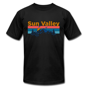 Sun Valley, Idaho T-Shirt - Retro Mountain & Birds Unisex Sun Valley T Shirt - black