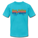 Sun Valley, Idaho T-Shirt - Retro Mountain & Birds Unisex Sun Valley T Shirt - turquoise