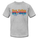 Sun Valley, Idaho T-Shirt - Retro Mountain & Birds Unisex Sun Valley T Shirt - heather gray