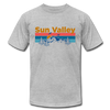 Sun Valley, Idaho T-Shirt - Retro Mountain & Birds Unisex Sun Valley T Shirt - heather gray