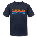 Sun Valley, Idaho T-Shirt - Retro Mountain & Birds Unisex Sun Valley T Shirt - navy