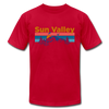 Sun Valley, Idaho T-Shirt - Retro Mountain & Birds Unisex Sun Valley T Shirt - red