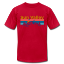 Sun Valley, Idaho T-Shirt - Retro Mountain & Birds Unisex Sun Valley T Shirt - red