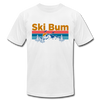 Ski Bum T-Shirt - Retro Mountain & Birds Unisex Ski Bum T Shirt - white