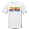 Telluride, Colorado T-Shirt - Retro Mountain & Birds Unisex Telluride T Shirt - white