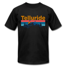 Telluride, Colorado T-Shirt - Retro Mountain & Birds Unisex Telluride T Shirt - black