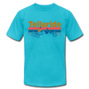Telluride, Colorado T-Shirt - Retro Mountain & Birds Unisex Telluride T Shirt - turquoise