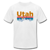 Utah T-Shirt - Retro Mountain & Birds Unisex Utah T Shirt - white