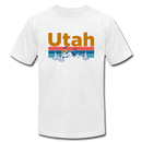 Utah T-Shirt - Retro Mountain & Birds Unisex Utah T Shirt - white